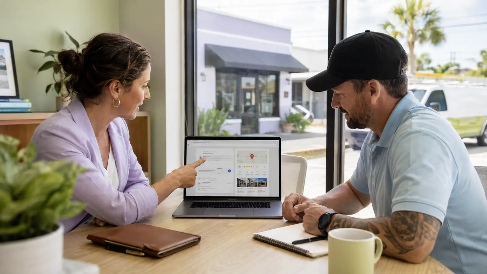 Local business owner and marketing strategist optimizing a Google Business Profile
