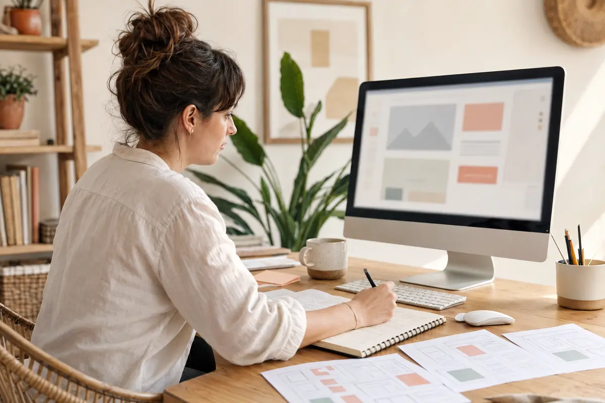 Content strategist planning a local service page